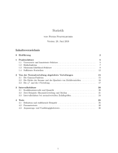Stochastik II, Statistik