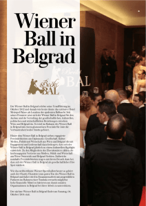Der Wiener Ball in Belgrad erlebte seine Uraufführung im Oktober