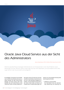 Oracle Java Cloud Service