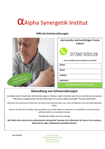 Hilfe bei Schmerzstörungen - Alpha Synergetik Institut in Eppingen