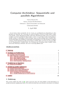 Computer-Architektur. Sequentielle und parallele Algorithmen