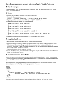 Java-Programme und Applets mit dem xPanel-Paket in