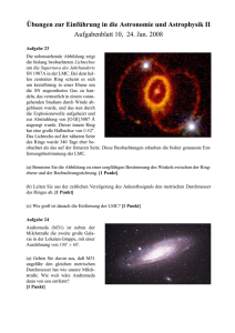 ¨Ubungen zur Einf¨uhrung in die Astronomie und Astrophysik II
