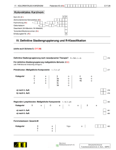 Kolorektales Karzinom IV. Definitive Stadiengruppierung - el-IPH