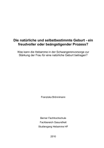 Die natürliche und selbstbestimmte Geburt - BFH-WGS