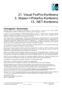 21. Visual FoxPro Entwicklerkonferenz 2014 - dFPUG
