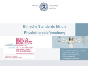 Ethische Standards für die Physiotherapieforschung