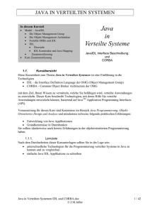 Java in Verteilten Systemen IDL und CORBA - Joller-Voss