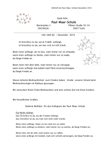Infoheft 66 Dezember 2016 - Paul-Maar-Schule-Köln