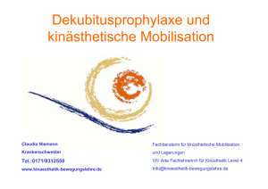 Dekubitusprophylaxe und kinästhetische Mobilisation