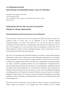 Kompositionen für den Film, Der getreue Korrepetitor Theodor W