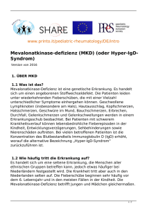 Mevalonatkinase-defizienz (MKD) (oder Hyper-IgD