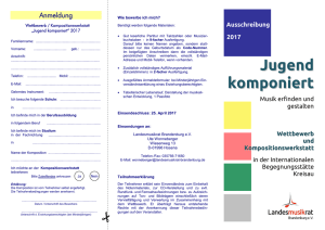 „Jugend komponiert“ 2017 - Landesmusikrat Brandenburg