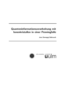 Quanteninformationsverarbeitung mit Ionenkristallen in einer