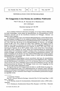 MINERALOGIE UND PETROGRAPHIE Die Ganggesteine in den