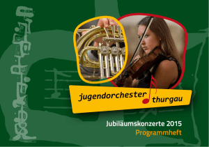 Programmheft - Jugendorchester Thurgau