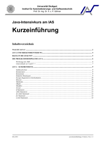 Kurzeinführung in Java - ias.uni-stuttgart.de