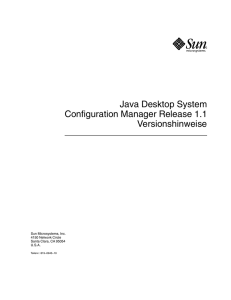 Java Desktop System Configuration Manager Release 1.1