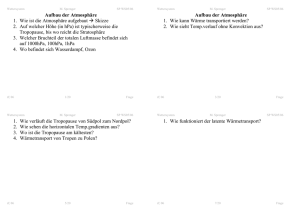 Aufbau der Atmosphäre 1. Wie ist die Atmosphäre aufgebaut