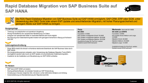 Rapid Database Migration von SAP Business Suite auf SAP HANA