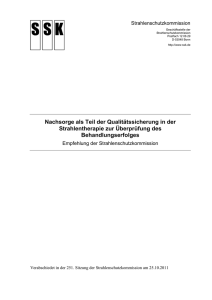 Nachsorge als Teil der Qualitätssicherung in der Strahlentherapie