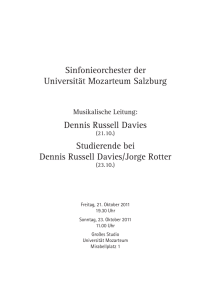 Sinfonieorchester der Universität Mozarteum Salzburg Dennis