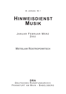 Aufnahmen von Mstislaw Rostropowitsch