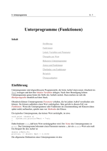 Unterprogramme (Funktionen)