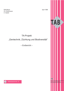 TA-Projekt „Gentechnik, Züchtung und Biodiversität” - KIT