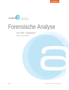 Forensische Analyse von SAP - Allianz für Cybersicherheit