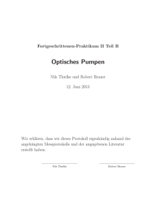 Optisches Pumpen