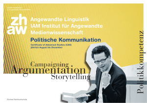 Broschüre CAS Politische Kommunikation - Weiterbildung