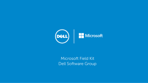 Microsoft Field Kit Dell Software Group
