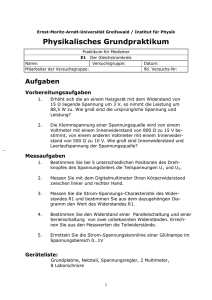 E01 Der Gleichstromkreis - Physik Uni Greifswald