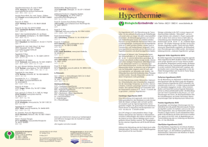 Hyperthermie - Gesellschaft für Biologische Krebsabwehr