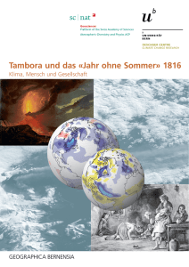 Tambora und das «Jahr ohne Sommer» 1816