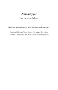 Ahmadiyyat - Der wahre Islam - Ahmadiyya Muslim Jamaat