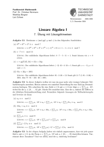 Lineare Algebra I - Mathematik@TU