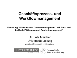 Geschäftsprozess- und Workflowmanagement