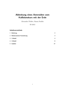 Ablenkung eines Asteroiden vom Kollisionskurs mit der Erde