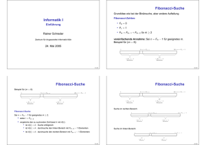 Fibonacci-Suche - Zentrum für Angewandte Informatik der