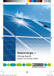 Solarenergie – Wichtige Begriffe schnell und