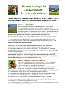 Für eine ökologische Landwirtschaft im Landkreis Kelheim