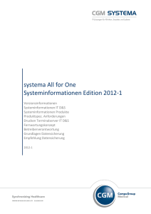 systema All for One Systeminformationen Edition 2012-1