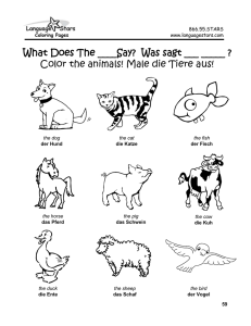 Color the animals! Male die Tiere aus!