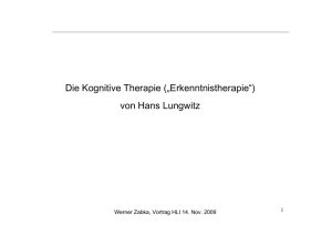 Erkenntnistherapie - Hans-Lungwitz