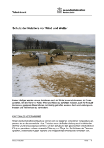 Schutz der Nutztiere vor Wind und Wetter