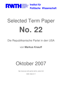 Selected Term Paper Oktober 2007
