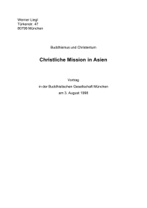 Buddhismus und Christentum Christliche Mission in Asien 2