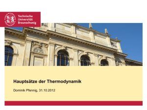 Hauptsätze der Thermodynamik - Institut für Physikalische und